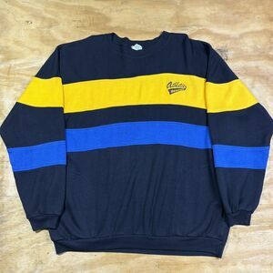 Vintage 90s Athletic Dunlop Crewneck Sweatshirt Colorblock Sz XL USA Made